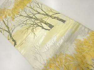 アンティーク　木立模様織り出し袋帯(材料)